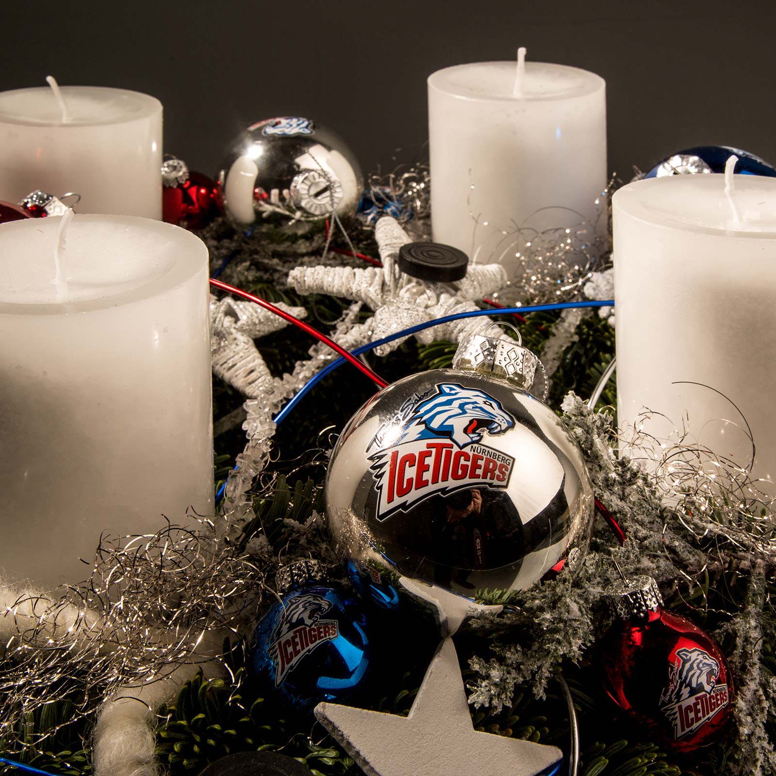 Interior IceTigers Adventskranz Produktfoto Stefan Wiest Glashaus Nürnberg Fotografie Fotostudio Werbeagentur