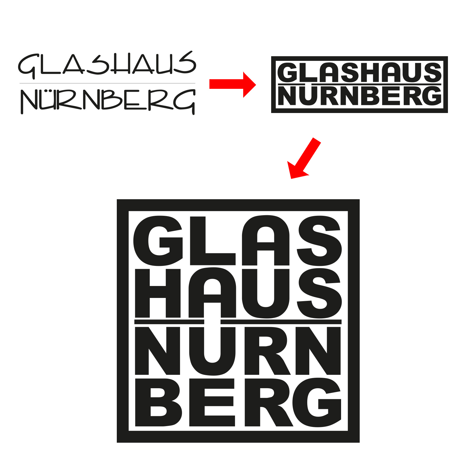 Neues Logo im Glashaus Nürnberg